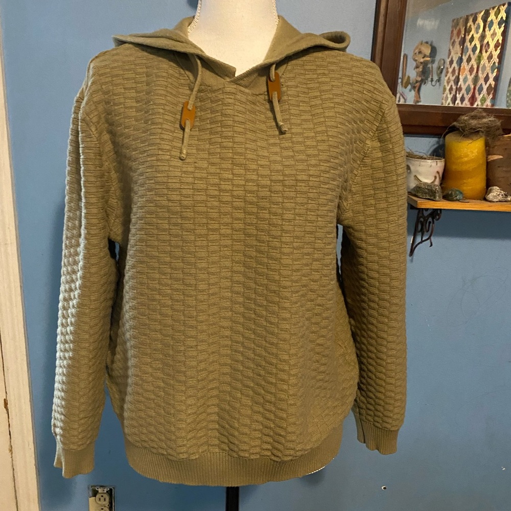 Women’s, green quilted, Hoodie